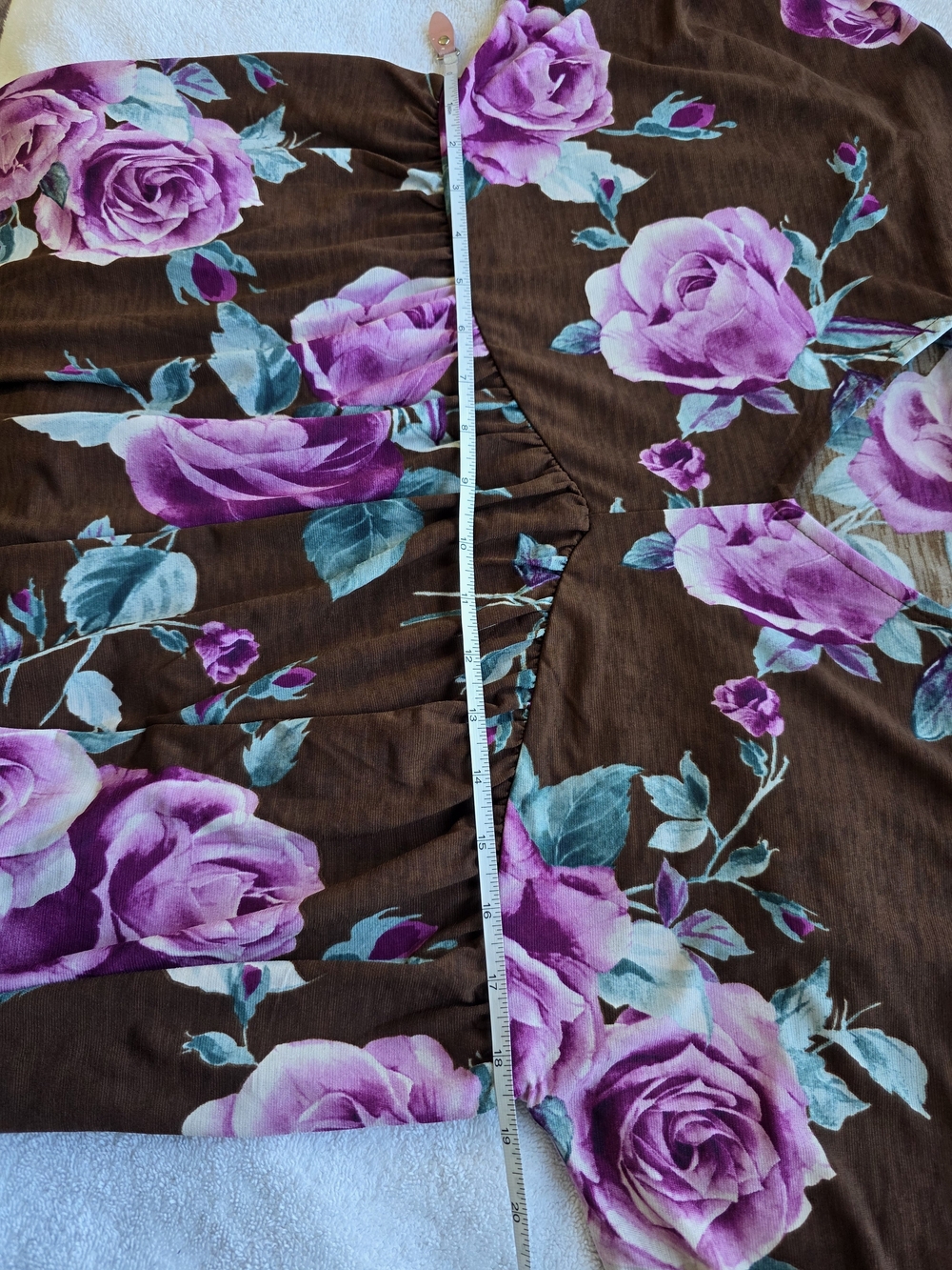 NWOT Dear Scarlett Brown Floral Babydoll Mini Dress Size Large - Picture 8 of 10